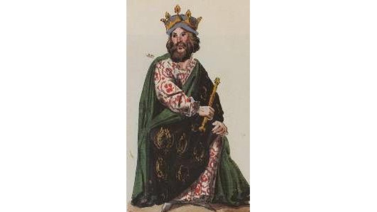 Representación moderna de Vermudo III, pintada por J. M. Avrial