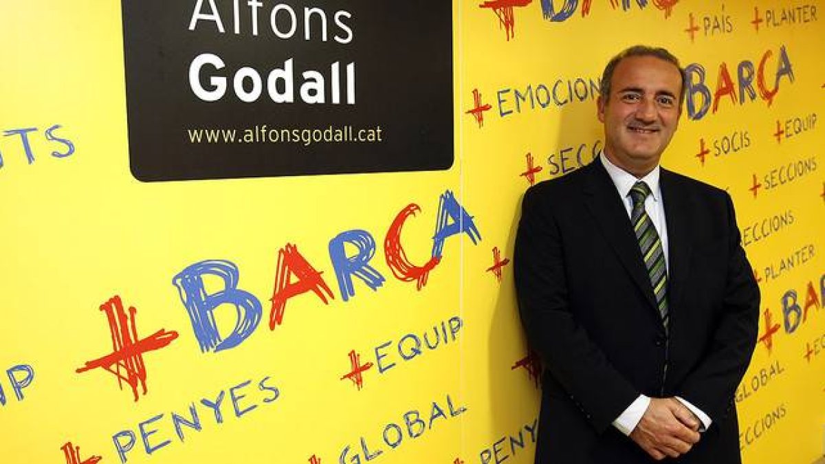 Alfons Godall, en el 2010, durante la presentación de su candidatura a la presidencia del Barça.