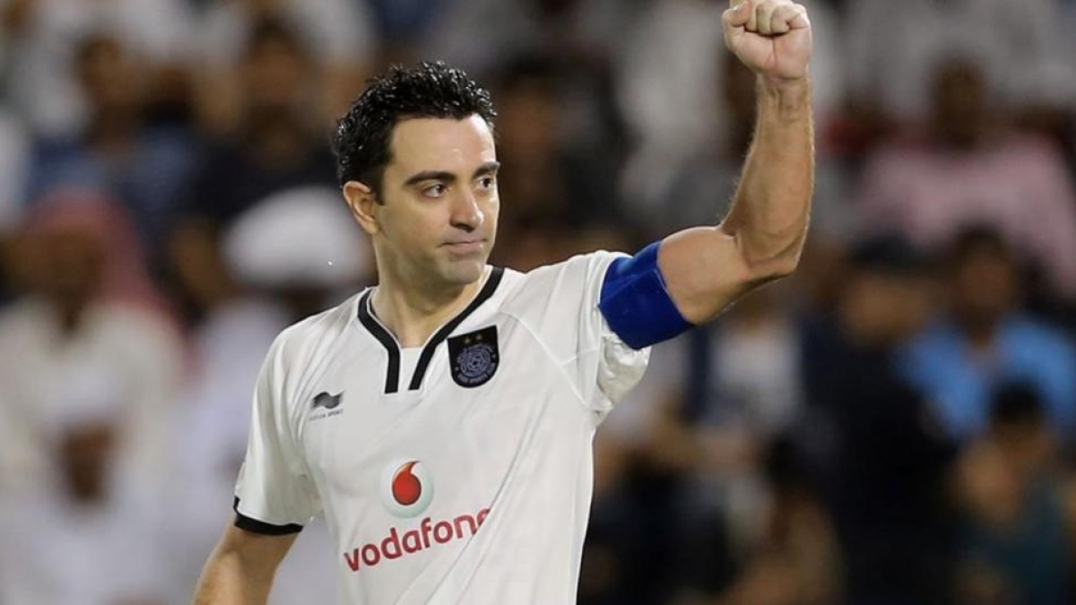 Xavi, en un partido con el Al Sadd.