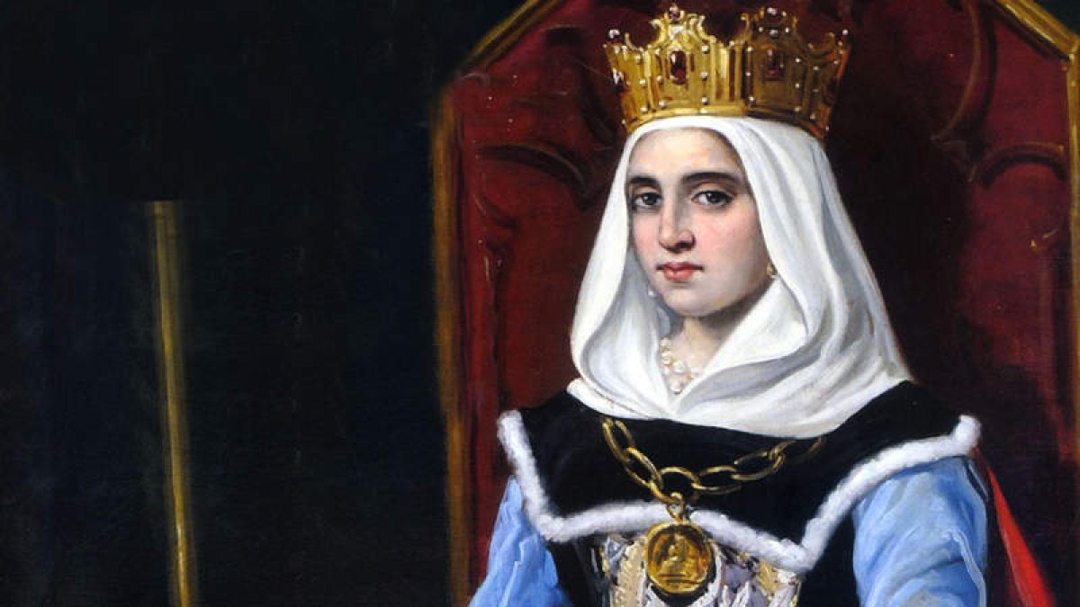 Retrato de Urraca que se exhibe en el Salón de los Reyes del consistorio de San Marcelo