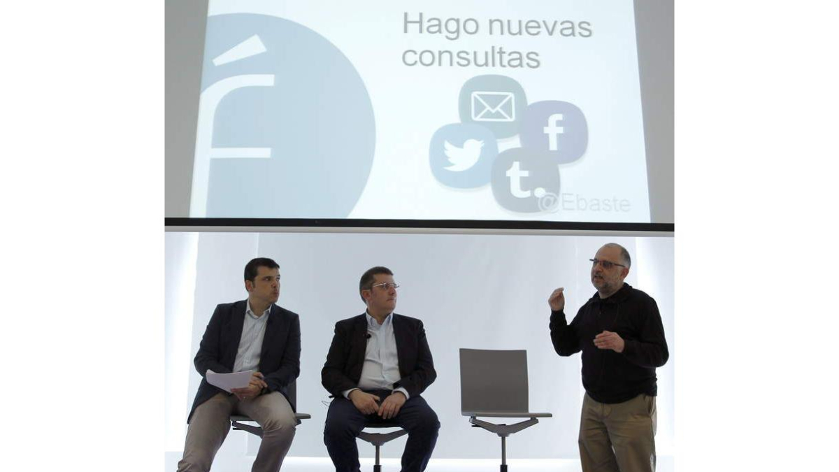 Alfredo Menéndez, Mario Tascón y Eduardo Basterrechea.