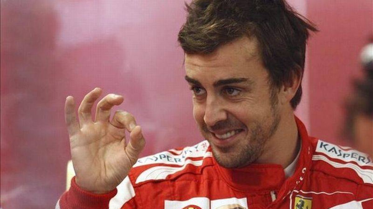 Fernando Alonso, tras un gran premio.