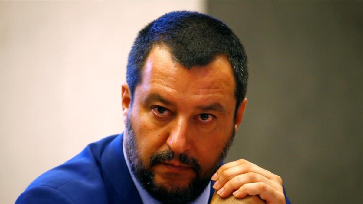 El ministro del Interior italiano y secretario de la Liga ultraderechista, Matteo Salvini. /