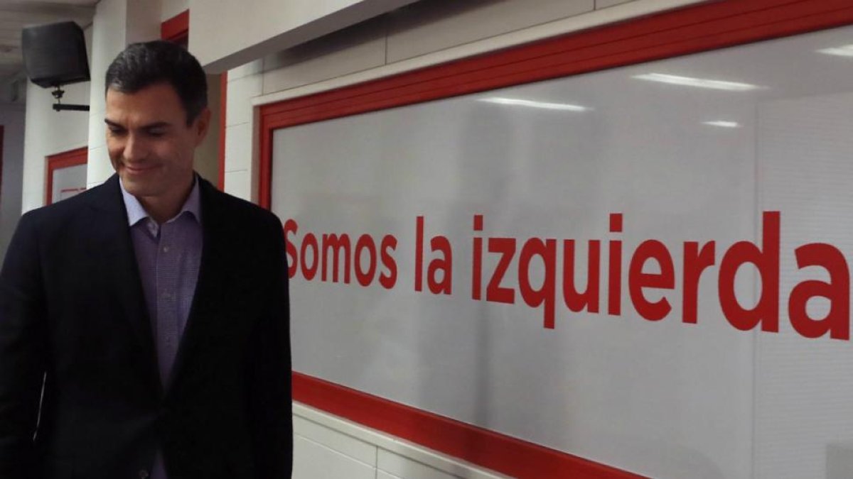 Pedro Sánchez, tras la Ejecutiva Federal de este lunes.