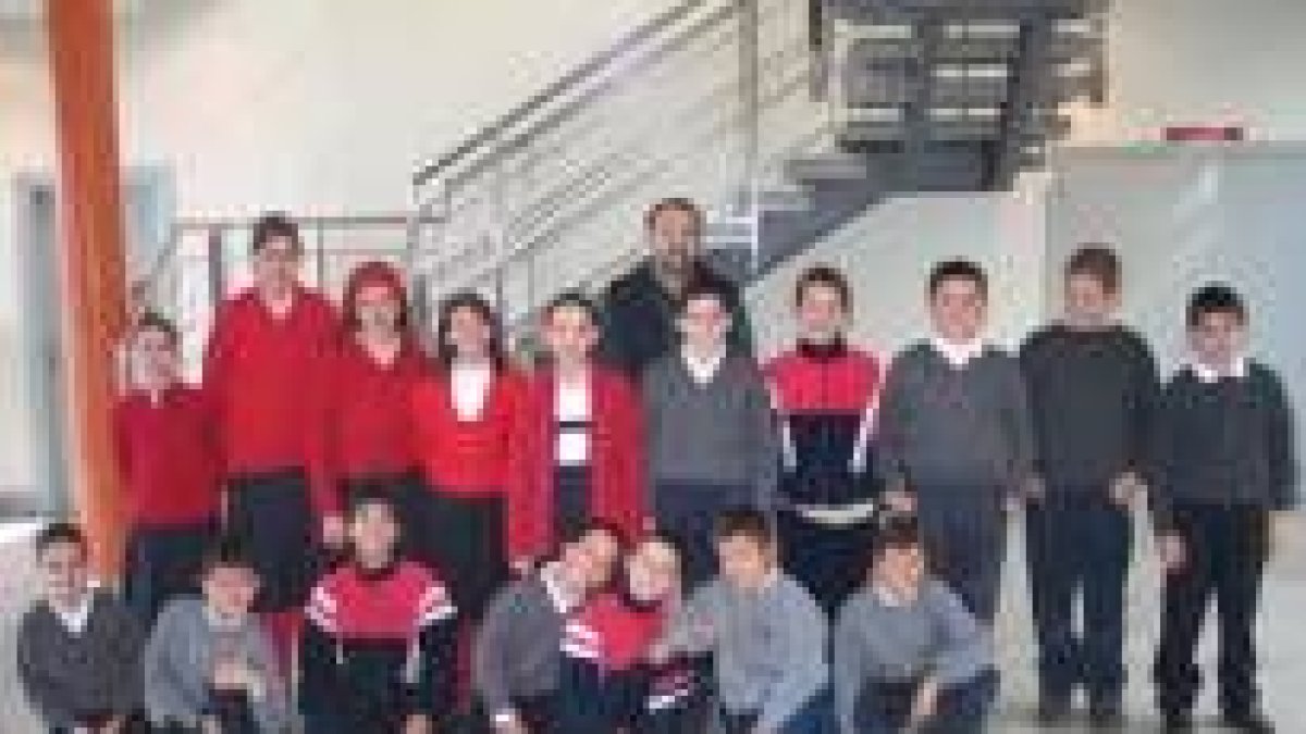 Alumnos del colegio Discípulas de Jesús de la capital leonesa