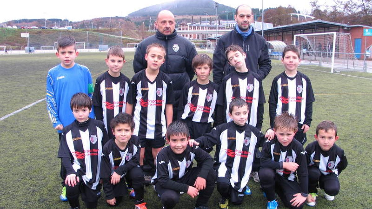 Formación del equipo del Atlético Templario B que milita en la categoría benjamín.