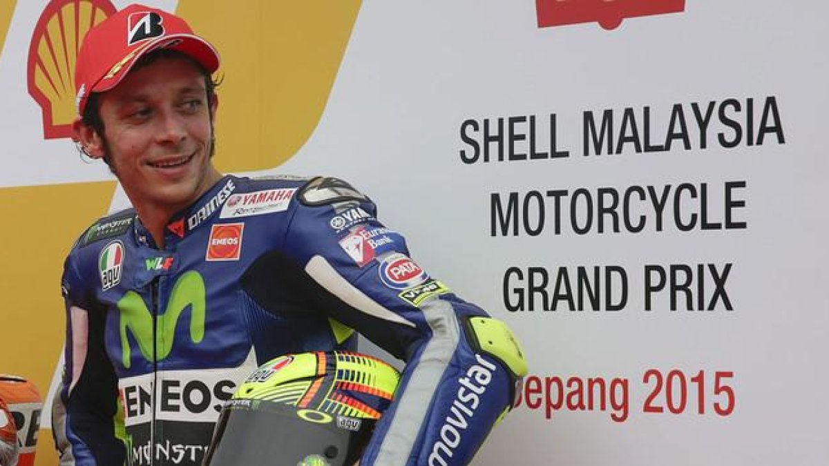 Valentino Rossi, tras la cualificación del GP de Malasia, en el circuito de Sepang.