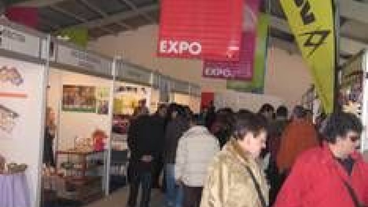 Numeroso público se dio cita para recorrer los treinta stands de la feria de Puebla de Lillo