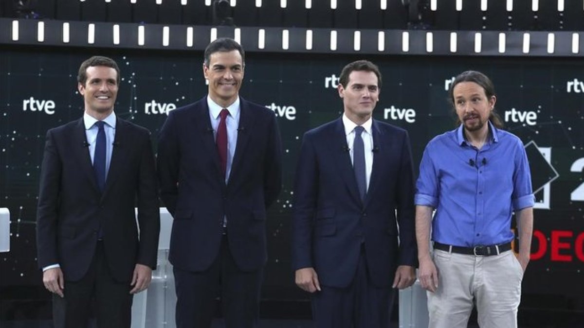 Los cuatro candidatos.