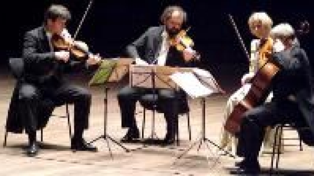 Un momento de la brillante actuación del Cuarteto Hagen de Salzburgo, ayer en el Auditorio