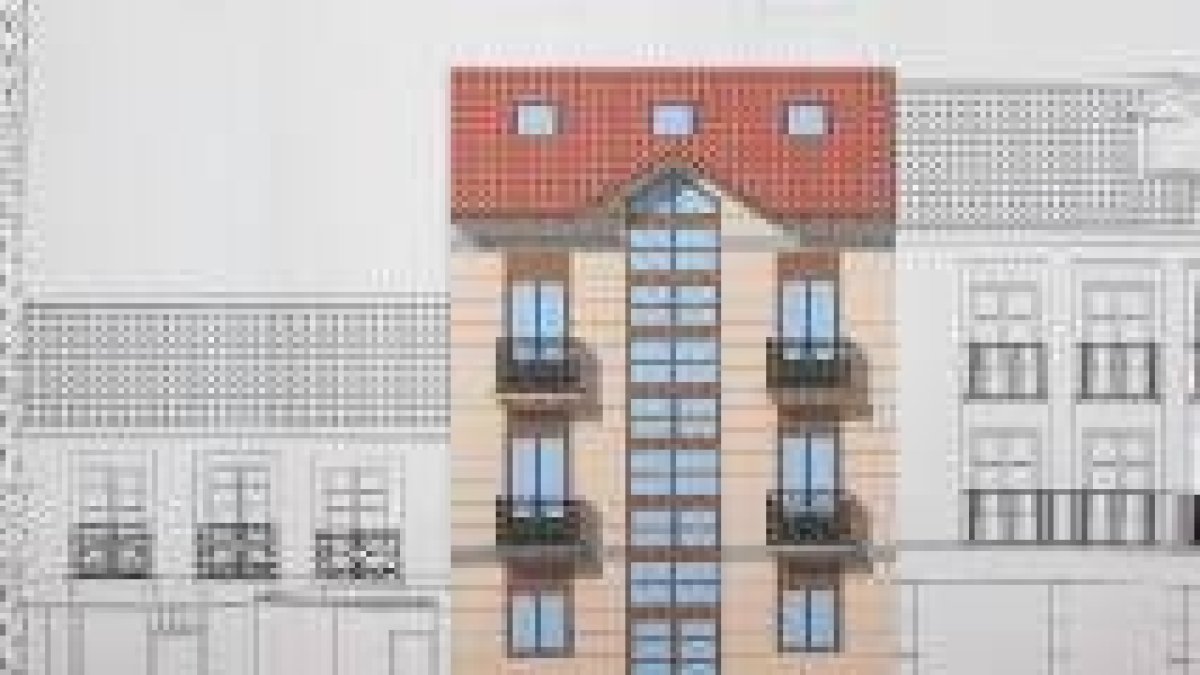 La fachada propuesta para el edificio por la arquitecto Yolanda Cordero
