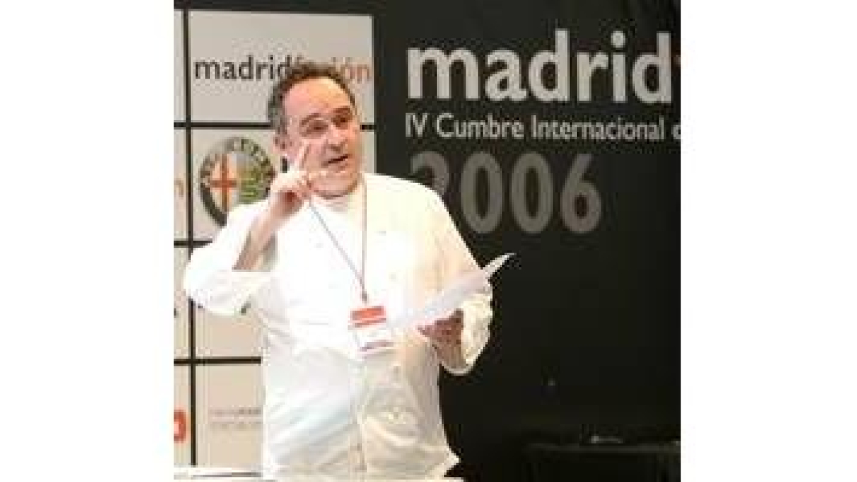 Ferrán Adriá en uno de los actos de la cumbre culinaria