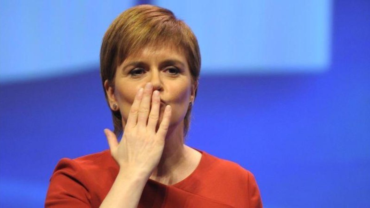 Nicola Sturgeon, en el congreso del SNP.