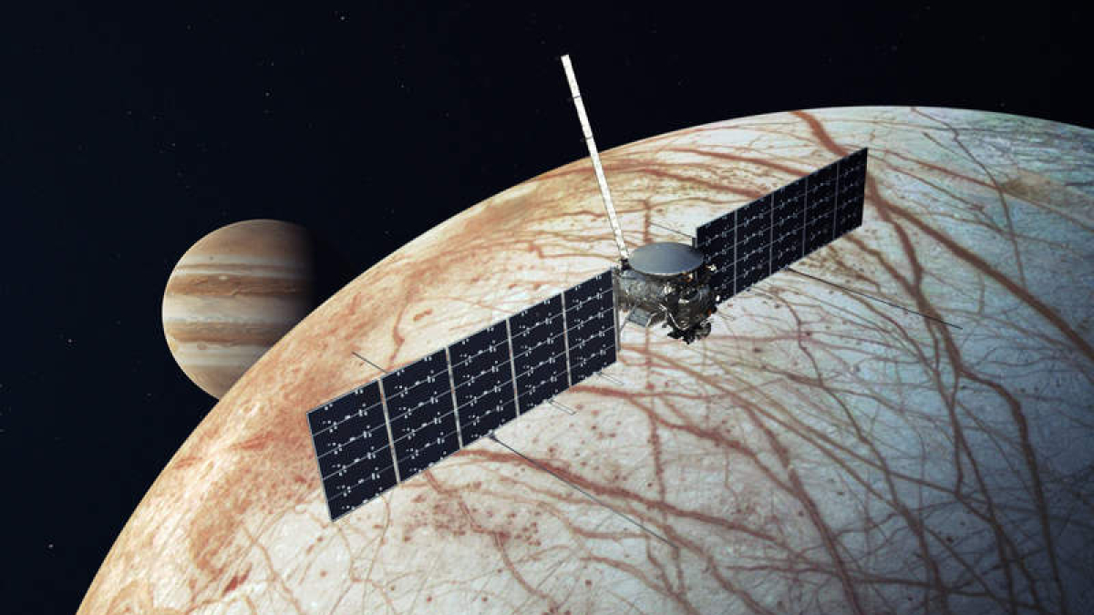 Representación artística de la misión Europa Clipper de la Nasa.