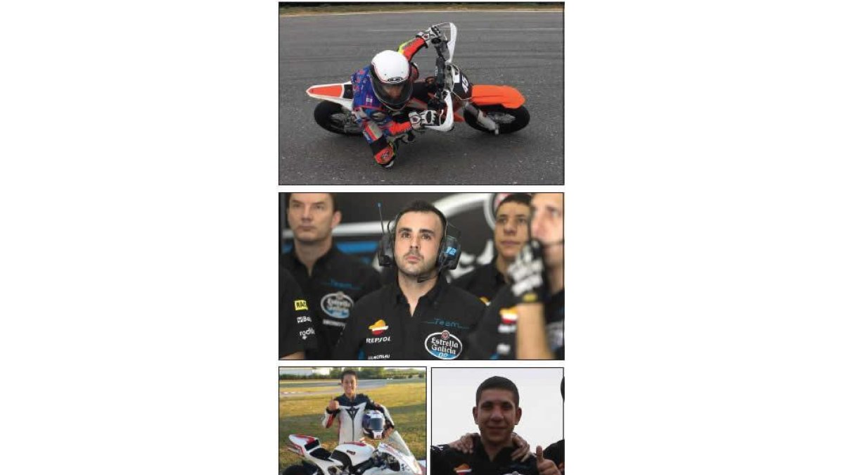 El piloto leonés de karting David Vidales junto a su padrino en la escudería Tony Kart, el expiloto de Fórmula 1 Ralf Schumacher, hermano del gran Michael. NACHO NÚÑEZ