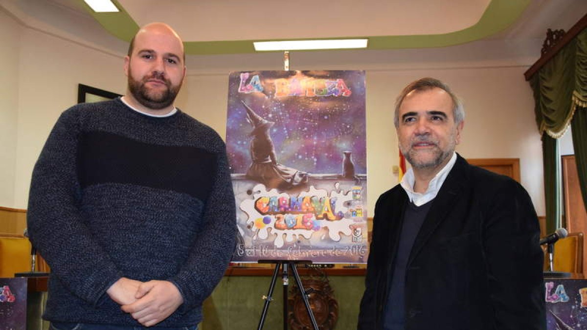 El concejal de Fiestas, Fernando Lobato, y el alcalde, José Miguel Palazuelo.