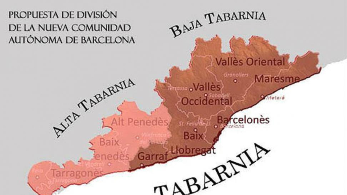 Mapa de Tabarnia.