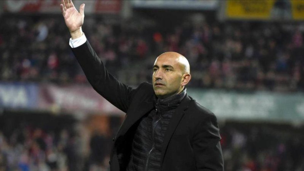 Abelardo, en un partido del Sporting de esta temporada.