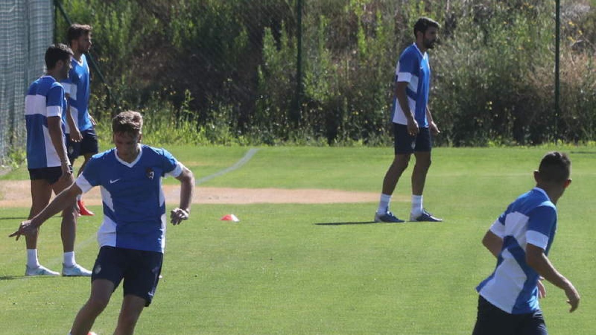 La plantilla blanquiazul se centra ya exclusivamente en el campeonato liguero y hoy recibe al segundo clasificado. L. DE LA MATA