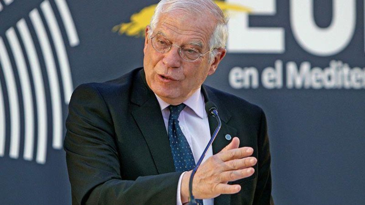 El ministro de Exteriores en funciones, Josep Borrell, en un acto en Alicante.