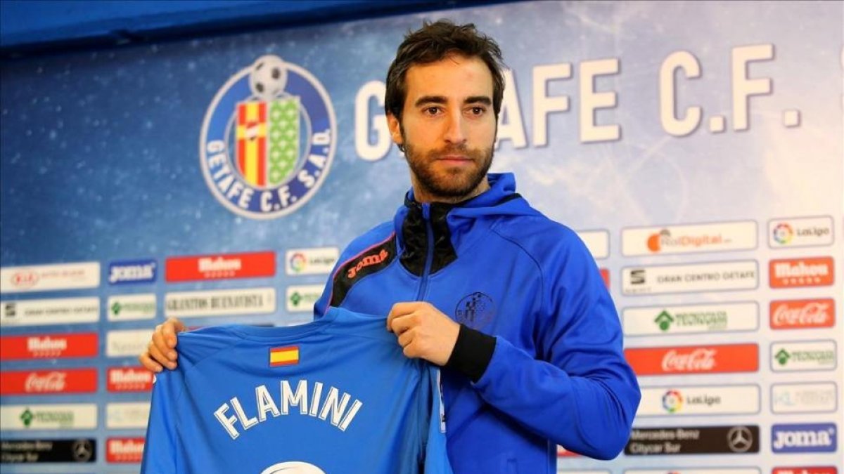 Flamini, durante su presentación como nuevo jugador del Getafe.