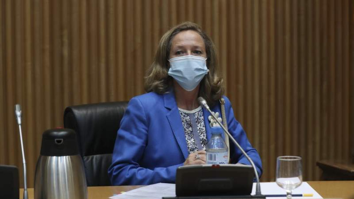 Imagen de la ministra de Economía y Transformación Digital, Nadia Calviño. KIKO HUESCA