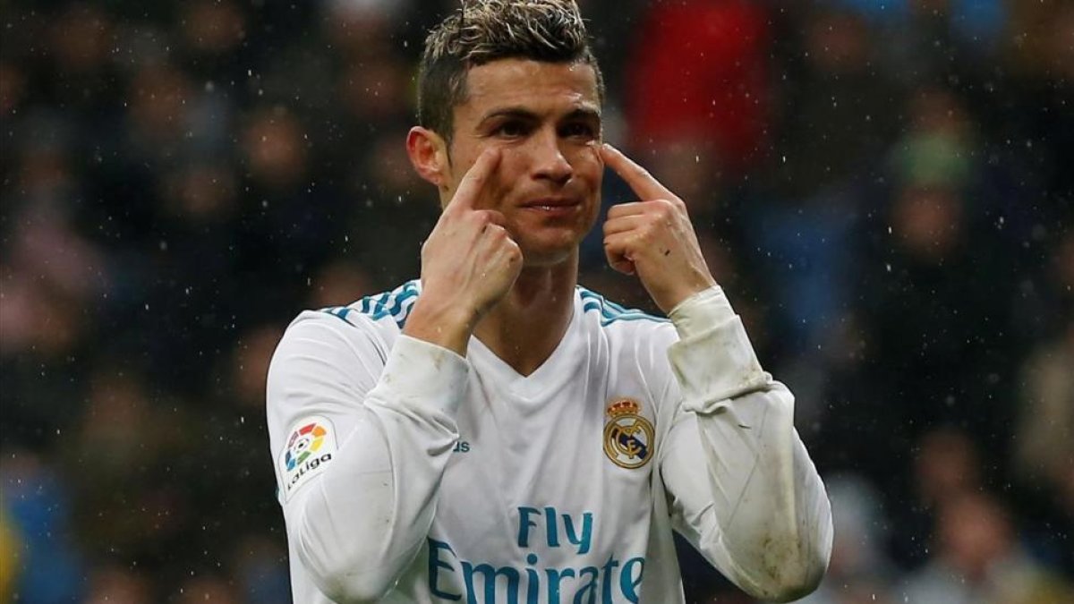 Cristiano Ronaldo, durante el partido ante el Villarreal.