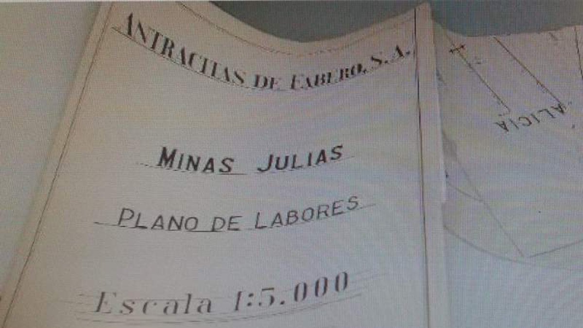 Detalle del plano del pozo Julia a subasta en internet. DL