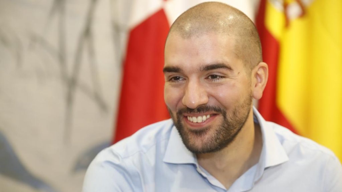 El astronauta leonés Pablo Álvarez, hoy en León. RAMIRO