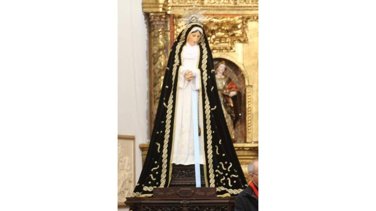 Imagen más reciente de Nuestra Señora de la Soledad, tomada durante la celebración de los actos de culto.