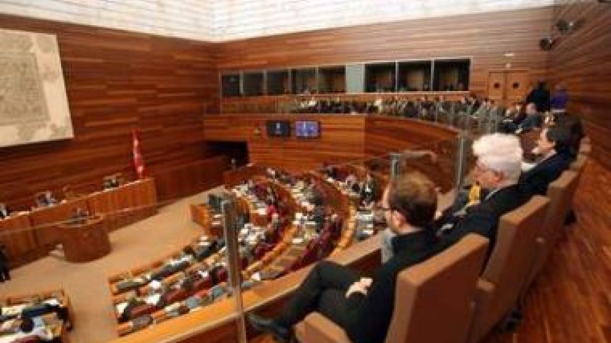 Un momento de una sesión en la sede de las Cortes de Castilla y León.