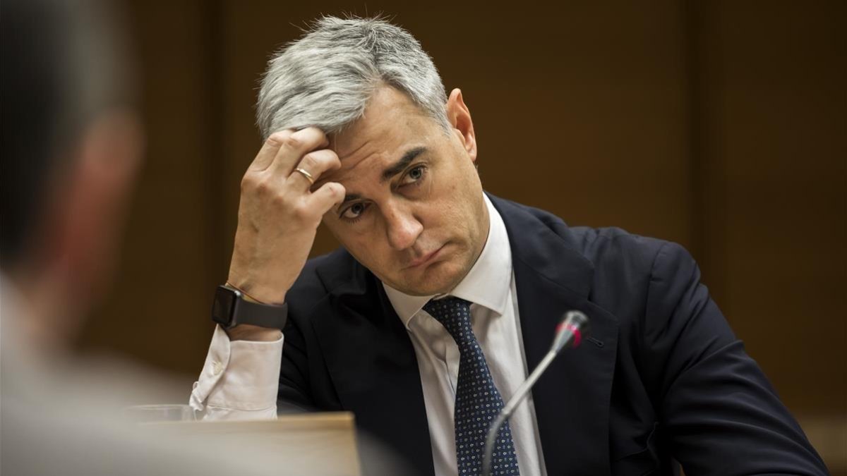 Ricardo Costa en su reciente comparecencia en una comisión de investigación de Les Corts /