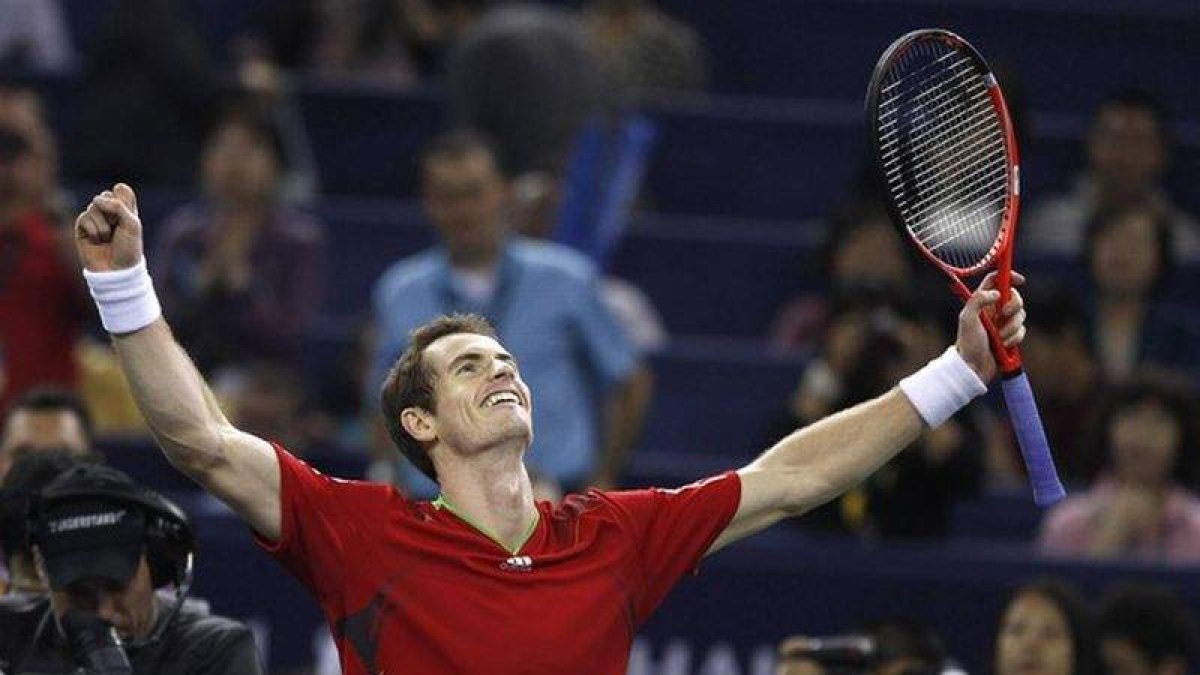 Andy Murray tras adjudicarse el triunfo.