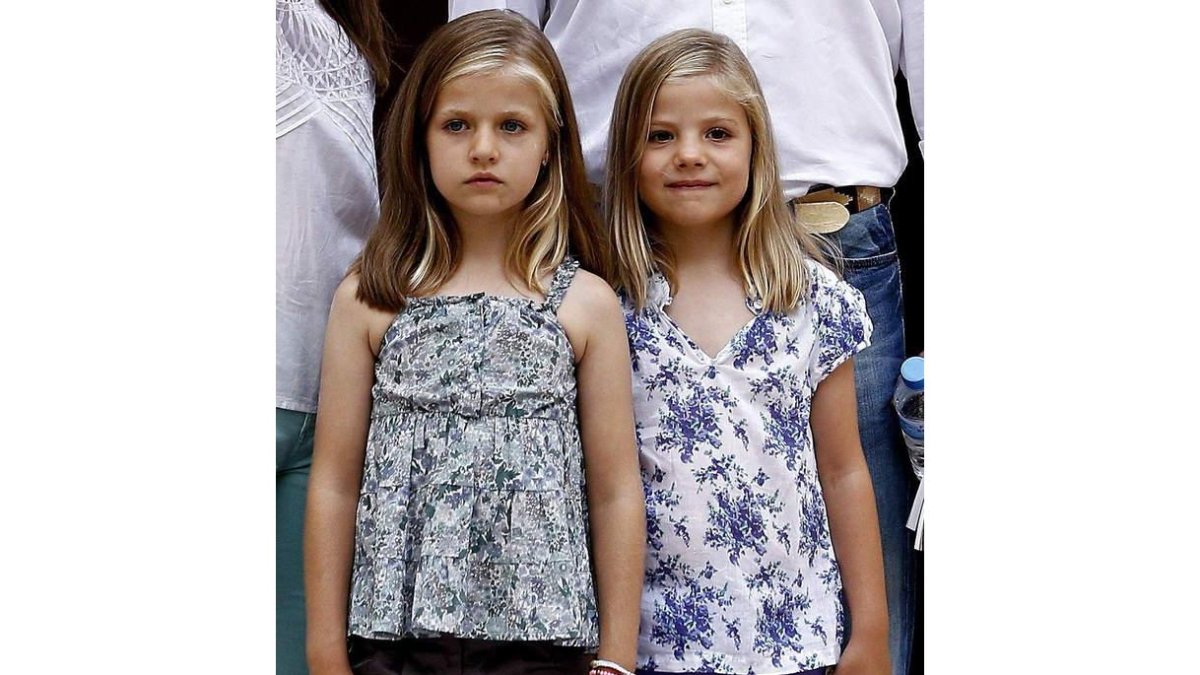 Las infantas Leonor y Sofía, en Mallorca, en una imagen de archivo.