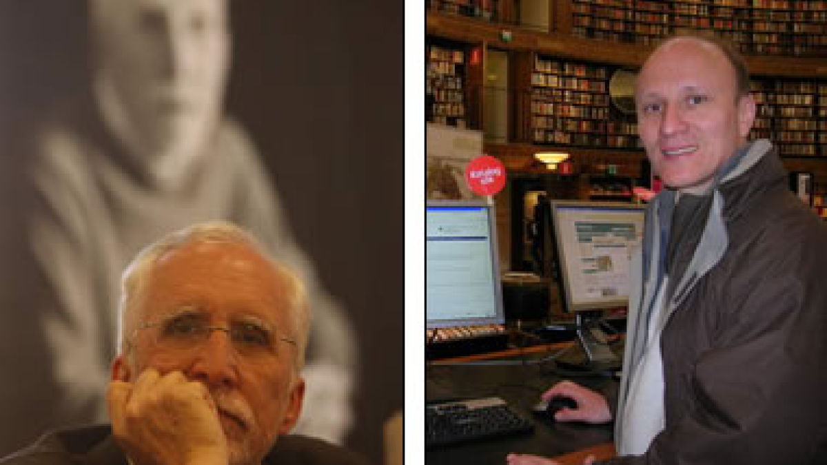 Los escritores leoneses seleccionados en esta antología: Luis Mateo Díez y Manuel Cortés Blanco.