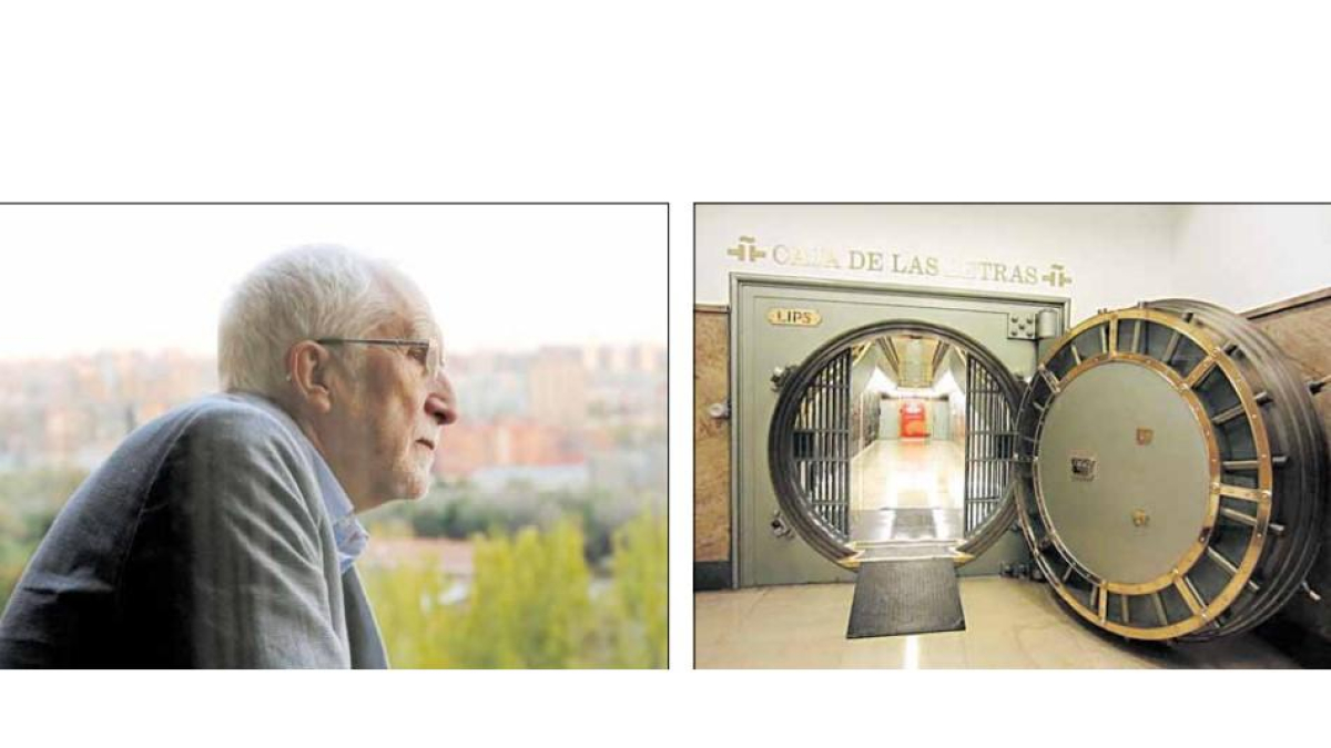 El escritor y académico leonés Luis Mateo Díez, depositará su legado en la Caja de las Letras del Instituto Cervantes el miércoles. BENITO ORDÓÑEZ