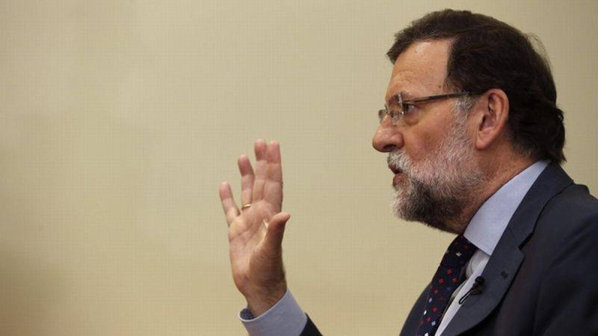 Mariano Rajoy, este jueves, en Madrid.