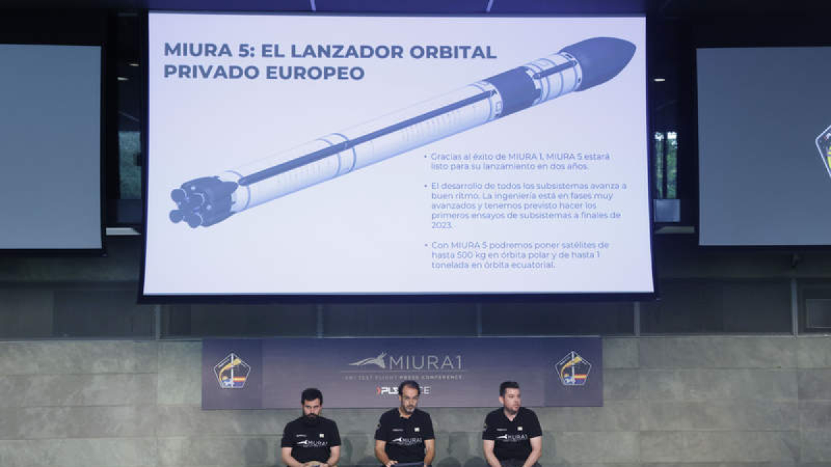 Los responsables de la empresa PLD Space. AITOR MARTÍN