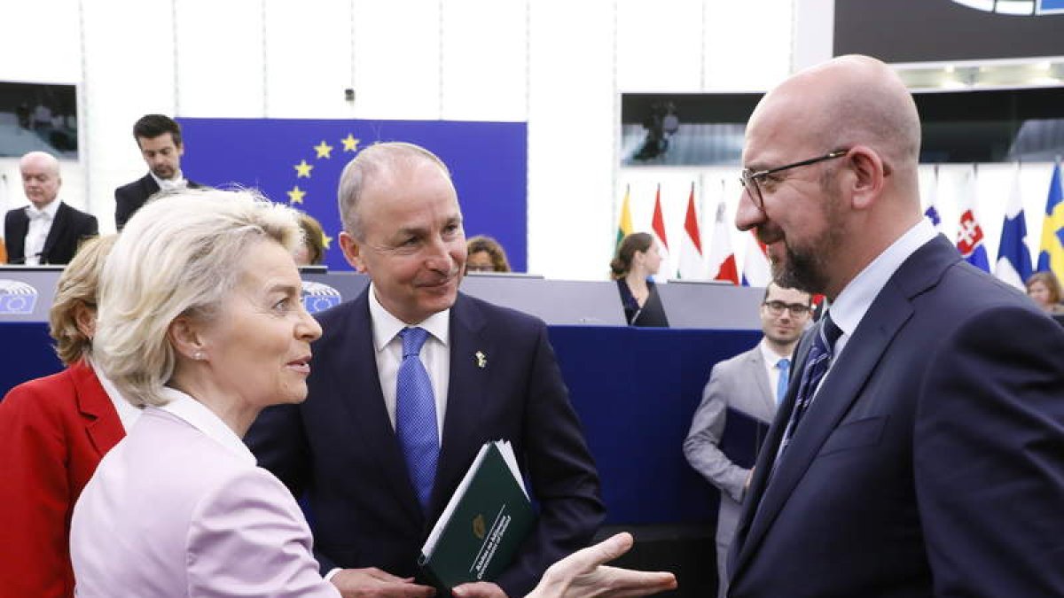 Ursula von der Leyen con Charles Miche. JULIEN WARNAND