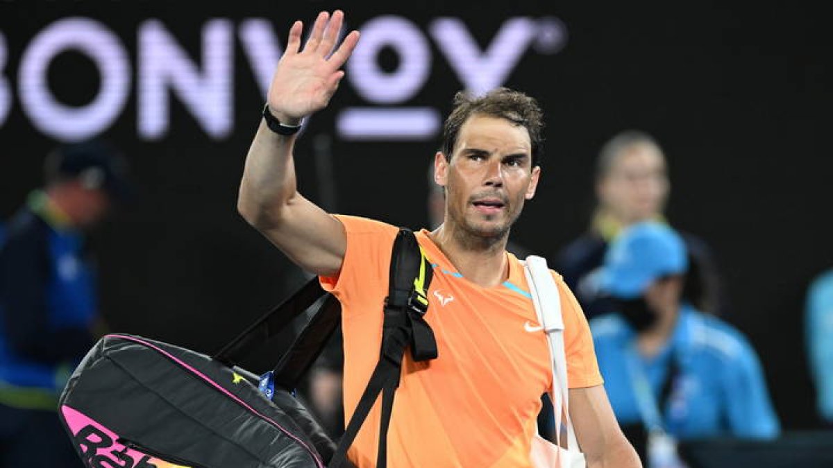 Rafa Nadal, tras perder el partido. JAMES ROSS