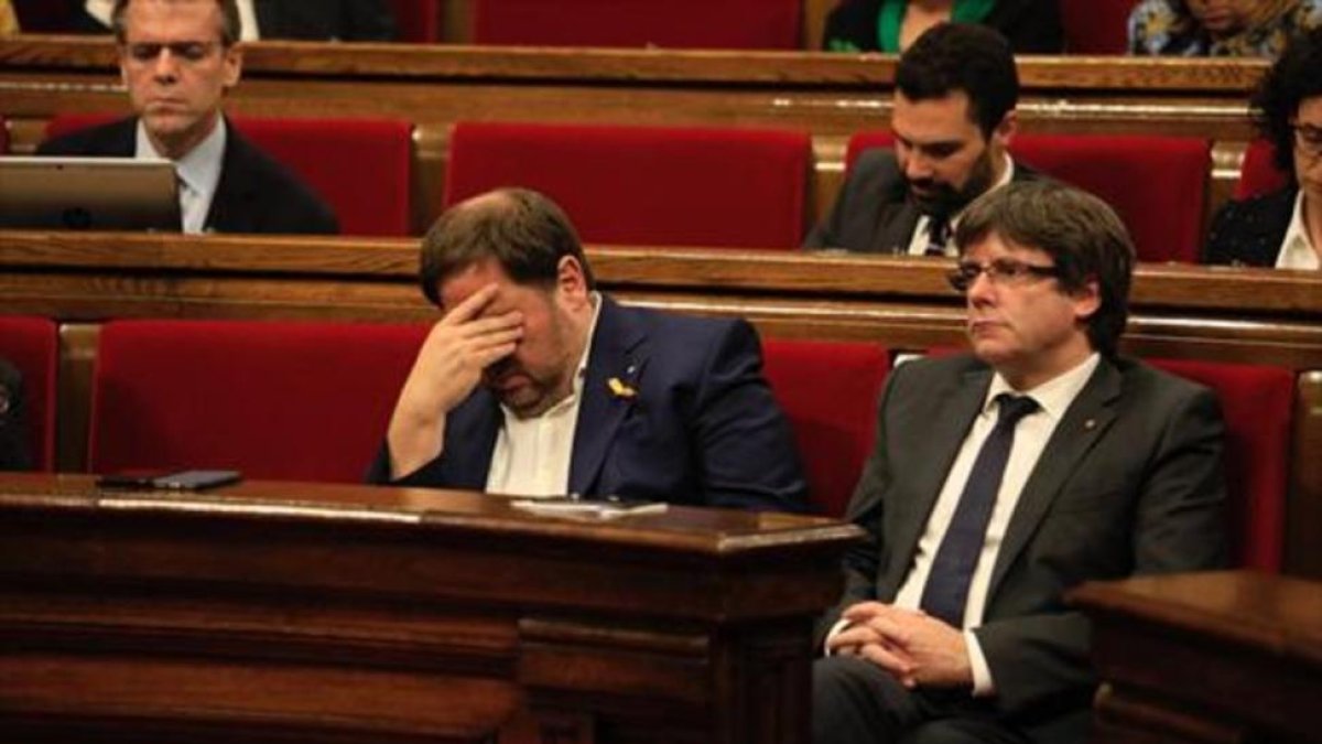 Junqueras y Puigdemont, el 26 de octubre.