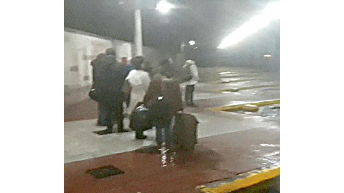 Aspecto de la estación de autobuses ayer. M. C. C.