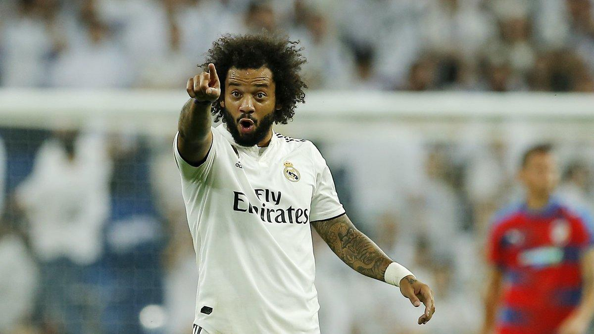 Marcelo, jugador del Real Madrid, durante el partido ante el Viktoria Pilsen.