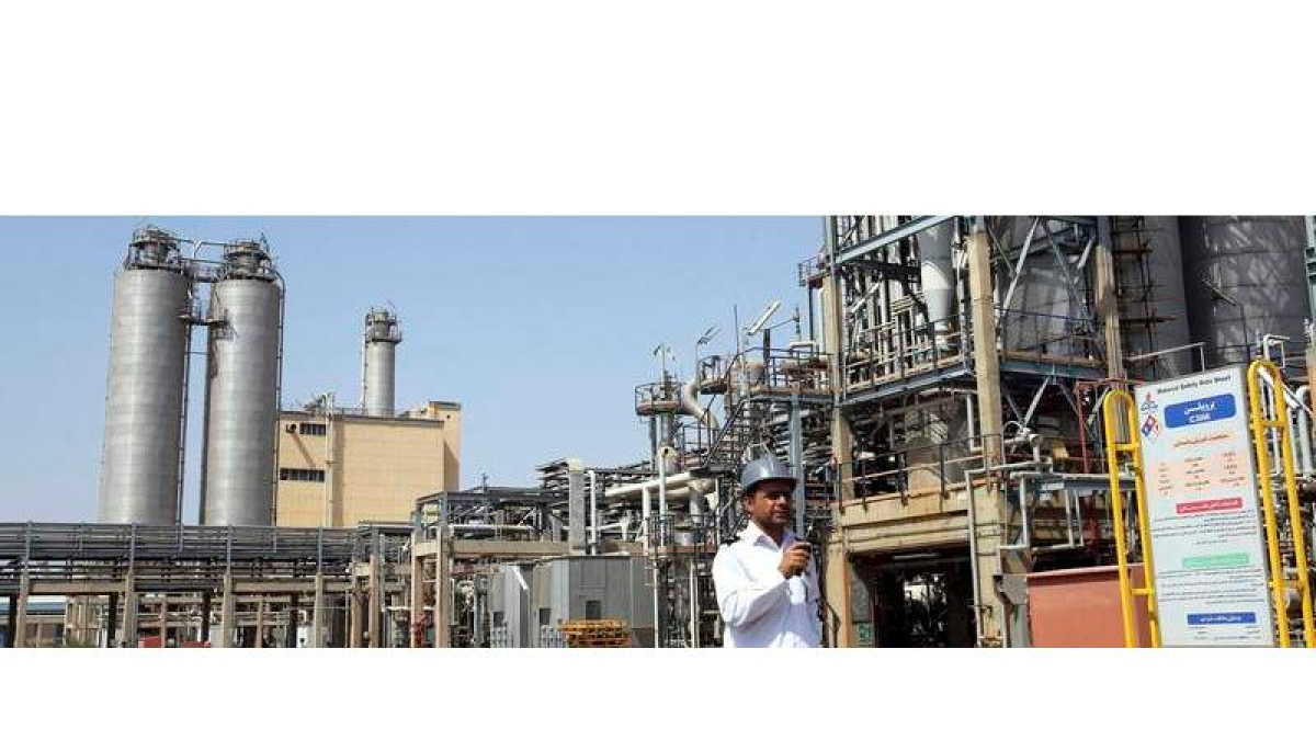 Imagen de la planta petroquímica en Mahshahr, Irán.