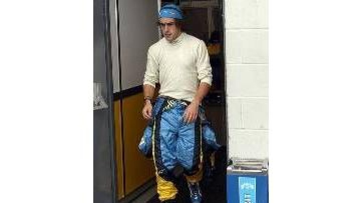 Fernando Alonso estaba muy molesto tras la carrera