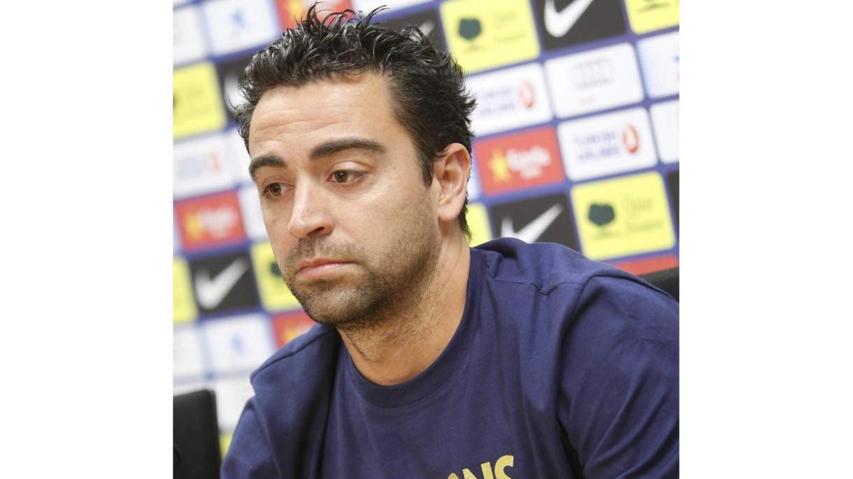 Xavi Hernández compareció ayer en sala de prensa.