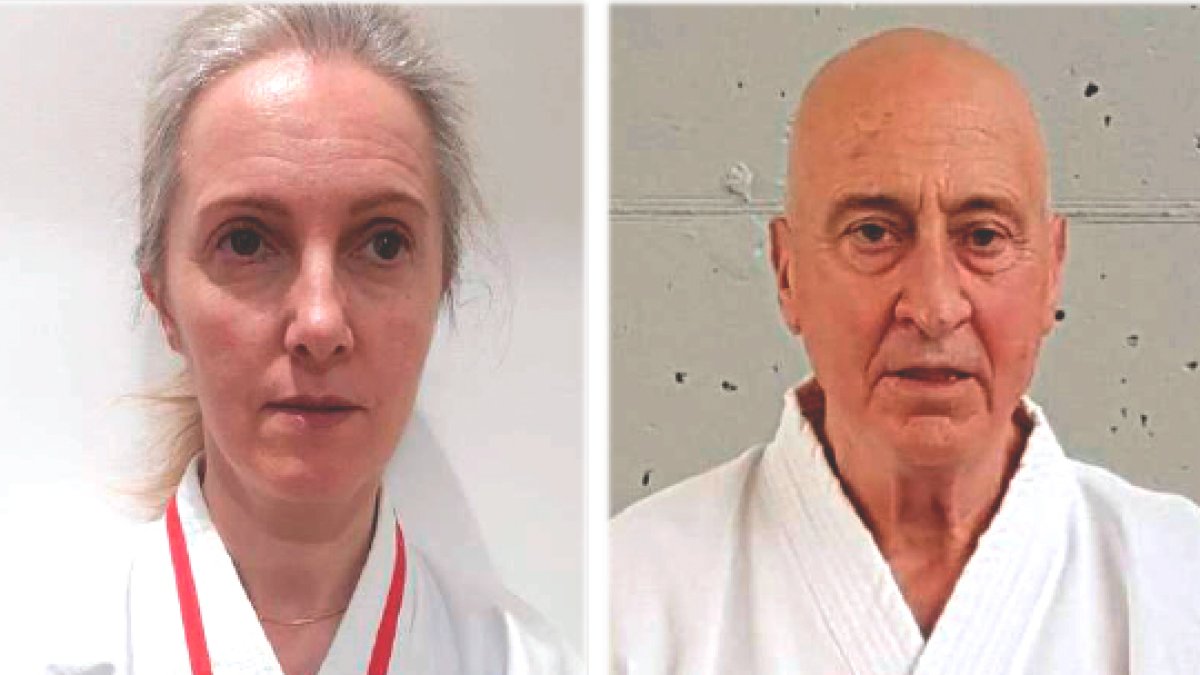 La bañezana Ana Isabel Tagarro y el karateca Ángel García Peral. DL