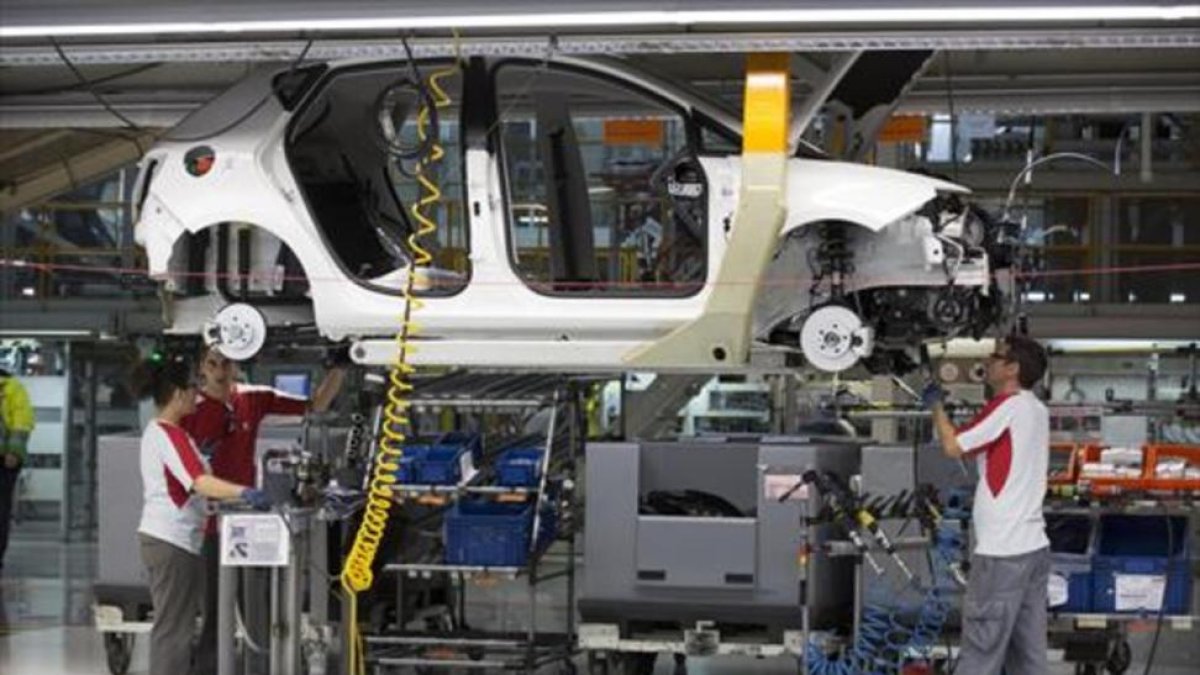 Cadena de montaje de Seat en Martorell.