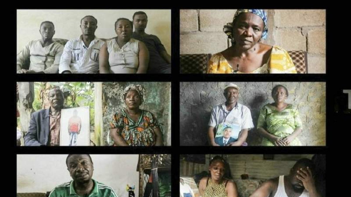 Varios fotogramas del documental con testimonios de las familias camerunesas entrevistadas. ERNESTO G. MALENO