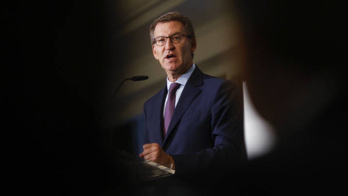 El líder del PP, Alberto Núñez Feijóo. JUAN CARLOS HIDALGO